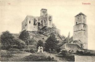 Trencsén, Trencín; vár. Weisz Náthán kiadása / castle