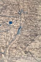 cca 1920-1940 Északi hadjárat hadmozdulatának térképe, rajta a két hadfél helyzetével, későbbi kiadá...