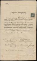 1913 Vizsgálati bizonyítvány a M. kir. Technológiai iparmúzeumban tartott nyersolajmotorok kezelési tanfolyamáról az igazgató aláírásával