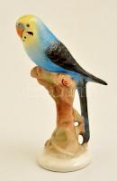 Iparművészeti vállalatos papagáj, kézzel festett, jelzett, hibátlan, m: 15,5 cm.