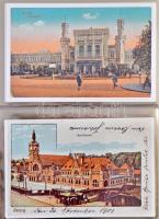 100 férőhelyes újszerű állapotú Lindner képeslap berakó gyűrűs borítóval, benne 96 db közlekedés mot...