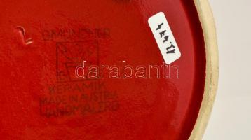 Gmundner mázas kerámia díszkancsó, kis kopásokkal, m: 42,5 cm