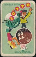 1958 Toto-Lotto reklámos kártyanaptár