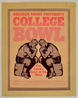 Brigham Young Univeristy College Bowl, plakát, paszpartuban, 53,5×43 cm