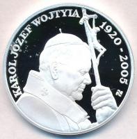 2005. II. János Pál 1978-2005 / Karol Józef Wojtyla 1920-2005" jelzett Ag emlékérem (31,17g/0.9...