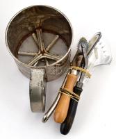 Vegyes konyhaeszköz tétel: Dr. Oetker cukorszóró, kanalas mérőegység, stb., 5 db