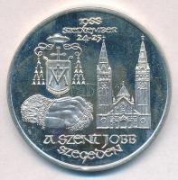 Fritz Mihály (1947- ) 1988. "A Szent Jobb Szegeden" peremén jelzett Ag emlékérem (35,29g/0.835/42,5mm) T:1-(PP)