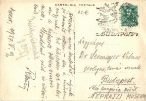 La Regina delle Sigarette / Italian cigarette advertisement card + "1937 Budapesti Nemzetközi V...