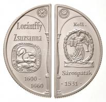 2000. 2000Ft Ag "Lórántffy Zsuzsanna / Sárospatak" (2xklf) tanúsítvánnyal T:BU Hungary 2000 Forint Ag "Zsuzsanna Lórántffy / Sárospatak" with certificate (2xdiff) C:BU Adamo EM167