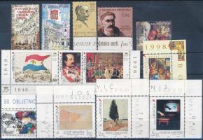 13 stamps, 13 klf bélyeg, közte ívszéli és ívsarki értékek