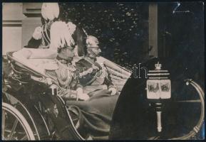 1913 Vilmos német császár és Miklós cár fotó / Emperor Wilhelm and Russian Emperor Michael photo 18x13 cm
