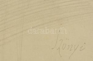 Szőnyi jelzéssel: Kapaszkodó női portré. Ceruza, papír, 60×40 cm