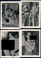 cca 1960-1970 26 db pornófotó, 12x9 cm