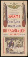Burkart&Job ungarische Salami litho számolócédula