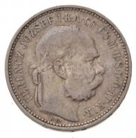 1892KB 1K Ag "Ferenc József" T:2,2- Adamo K5