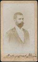 cca 1900 Mattyasovszky Elemér, keményhátú fotó, Debrecen, Gondy és Egey, 10,5x6,5 cm