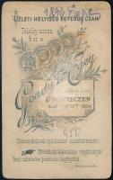 cca 1900 Mattyasovszky Elemér, keményhátú fotó, Debrecen, Gondy és Egey, 10,5x6,5 cm