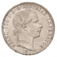 Ausztria 1860A 1Fl Ag "Ferenc József" T:1- Austria 1860A 1 Florin Ag "Franz Joseph" C:AU Krause KM#2219