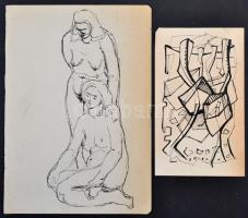 Jelzés nélkül: Vázlatok, vegyes technika, papír, különböző méretben, összesen kb. 100 db