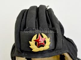Szovjet vadászpilóta sisak zománc jelvénnyel / Soviet war plane pilot cap