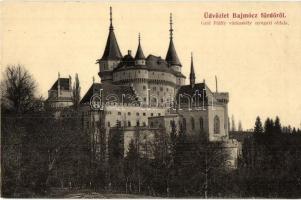 Bajmóc, Bojnice; Gróf Pálffy várkastély nyugati oldala. W. L. Bp. 4535. Gubits B. kiadása / castle