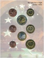 2004. 1c-2E "Euro próbaveretek" (8xklf) fémpénz szettben, díszkiadás T:BU