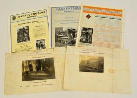 cca 1920-1930 Kis Ganz-MÁVAG tétel: reklámnyomtatványok, fotók, stb.