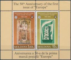 Europa CEPT stamp block, 50 éves az Europa CEPT bélyeg blokk
