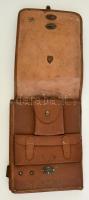Világháborús bőr katonai térképtáska / Military map holder