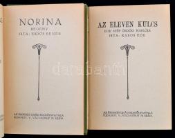 Az Érdekes Újság Könyvtárának 2 kötete:
Erdős Renée: Norina. Kabos Ede: Az eleven kulcs. Bp., én., ...