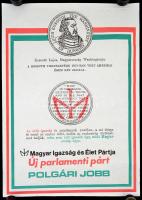 2 db plakát: 1990 Kara György (1953-): Szabad Demokraták Szövetsége (SZDSZ) választási plakát, 57x39...