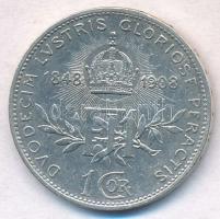 Ausztria 1908. 1K Ag "Ferenc József - Jubileum" T:2 Austria 1908. 1 Corona Ag "Franz Joseph - Jubilee" C:XF Krause KM#2808