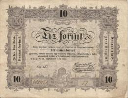 1848. 10Ft "Kossuth bankó" T:III