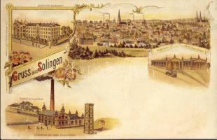 Solingen Tram-factory, railway-station Litho