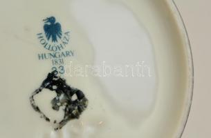 Hollóházi Szász Endre által tervezett mintával díszített porcelán doboz, jelzett, kopásnyomokkal, m:...