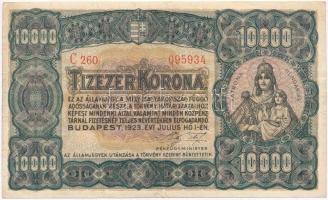 1923. 10.000K nyomdahely jelölés nélkül T:III Adamo K42/2