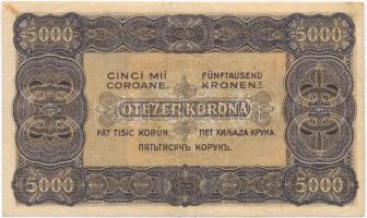 1923. 5000K nyomdahely nélkül, "T.W." jelöléssel T:III szélén kis szakadás