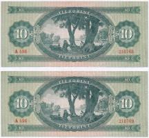 1949. 10Ft (2x) sorszámkövetők T:I,I-
Adamo F3