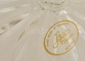 Ajkai ólomkristály többrétegű boros pohár, 6 db, hibátlan, m: 21 cm, d: 8 cm