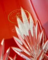 Ajkai ólomkristály többrétegű vizes pohár, 6 db, hibátlan, m: 10 cm, d: 9 cm