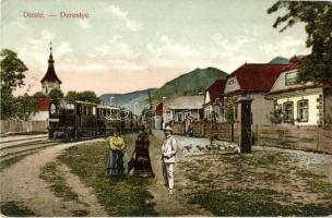 Derestye, Darste (Brassó, Kronstadt, Brasov); városi vasút, gőzmozdony, üzlet / urban railway, locomotive, shop (EK)