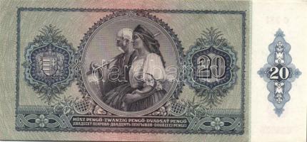 1941. 20P (6x)benne kevés ugrású sorszámokkal Numizmatikai "Hírös nap 1988..." T:I