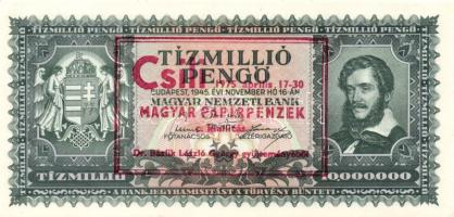 1945. 10.000.000P "Csili 1975..-kiállítás" propaganda fny-sal T:I