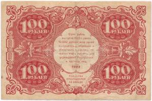 Szocialista Szövetségi Szovjet Köztársaság 1922. 100R T:III,III-   Russian Socialist Federated Sovie...