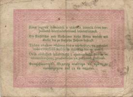 1848. 5Ft "Kossuth bankók" vörösbarna (2x) értékszámok erős elcsúszásával T:III