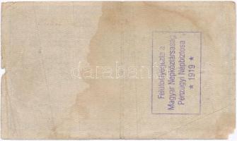 1918. 25K "3140" 3mm, hullámos hátlap, hátoldalán hamis "Felülbélyegezte a Magyar Nép...