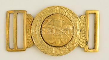 Jamboree 1933-1993! feliratú cserkész övcsat, fém / scout belt buck