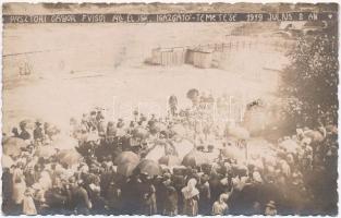 1919 Pásztori Gábor felsővisói iskolaigazgató temetése, nagy tömeggel fotólap
