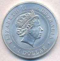 Ausztrália 2015. 1$ "II. Erzsébet / Ausztrál tölcsérhálós pók" (1oz/0.999) T:BU Australia ...