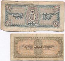 Szovjetunió 1938. 1R + 5R T:III,III- 
Soviet Union 1938. 1 Ruble + 5 Rubles C:F,VG 
Krause 213, 21...